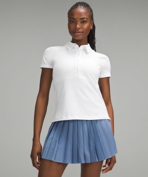 Chemises Lululemon Quick Dry Short-Sleeve Femme Blanche | FR_LuLu52233