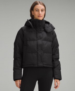 Manteaux Et Vestes Lululemon Wunder Puff Cropped Femme Noir | FR_LuLu35249