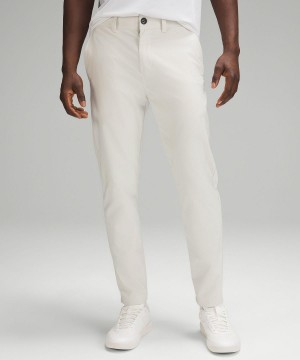 Pantalon Lululemon Slim-Tapered Twill Homme Beige Blanche | FR_LuLu70879
